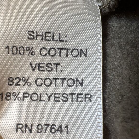 J Jill Jacket 1X XL Army Green Canvas Jacket 2n1 Inner Liner Hoodie Vest Pockets - Picture 10 of 16